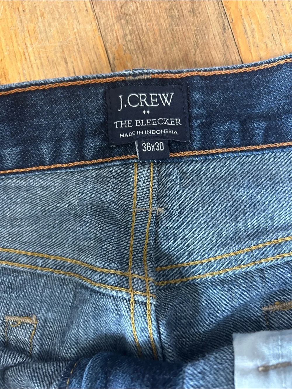 J. Crew Bleeker Athletic Fit Men's Navy Straight-Leg Jeans 36x30